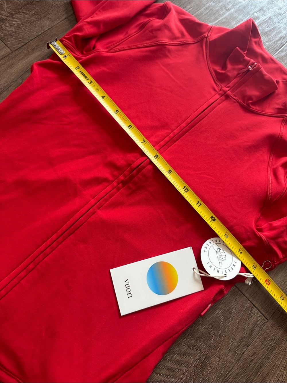 VUORI AllTheFeels Cherry Red Set Legging + Full Zip Jacket Size Small NWT - Picture 4 of 10